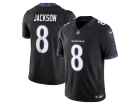 Nike Dres Lamar Jackson #8 Baltimore Ravens NFL Alternate Vapor F.U.S.E. Stitched Limited Velikost: XL