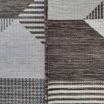 DumDekorace Stylový koberec s geometrickými vzory v hnědé barvě