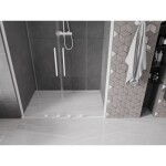 MEXEN/S - Velar L Duo posuvné sprchové dveře 140, transparent, bílá 871-140-003-02-20