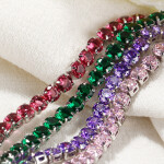 Náramek Swarovski Elements Cianoti Black, Černá 14 cm + 9 cm (prodloužení)