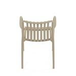 Židle jídelní, stohovatelná, cappucino plast