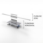 SET Sprchový žlab Kaldewei Flowline Zero 90 cm nerez černá mat a odtoková souprava FlowDrain Regular 940000010676+687744800000 KALDEWEISET10