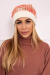 Bubble hat K219 ecru+malmine UNI