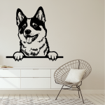 Samolepka Akita Inu Barva: fialová, Velikost: 60 x 58 cm