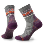 Dámské merino turistické ponožky SMARTWOOL Women's Hike Light Cushion Zig Zag Valle, Ash/Charcoal velikost: 42-45 (L)