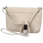 Módní malá dámská kožená crossbody Victorien, béžová