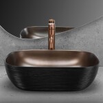 REA - Umyvadlo na desku Belinda COPPER BRUSH / Black REA-U6384