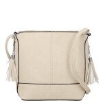 Trendy dámská koženková crossbody kabelka Lída, krémová