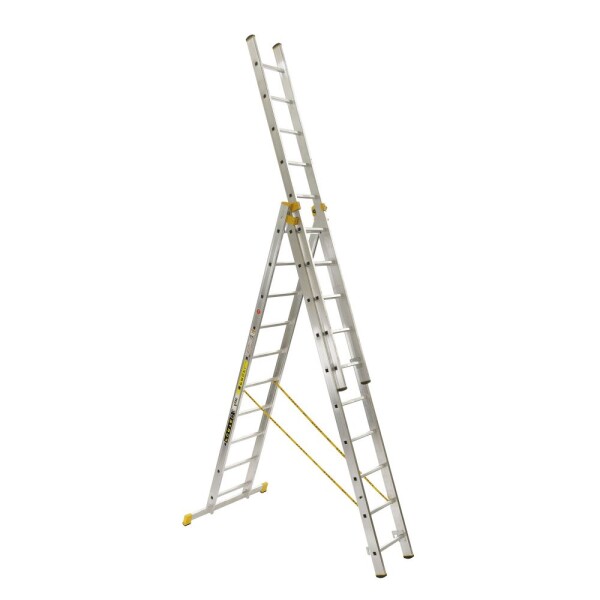 Žebřík AL, trojdílný, 3x10 příček, 6,95m, ALVE FORTE PROFI PLUS 8610