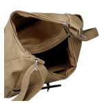 Stylová dámská koženková crossbody kabelka Timea, tmavě béžová
