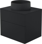 DEANTE - Prizma černá koupelnová skříňka, s granitovým umyvadlem - 360 mm; SDNB6SNU4S