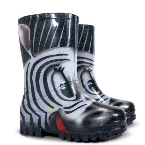 Demar TWISTER PRINT 0036 S zebra Dětské holínky 24-25 0036S_24-25