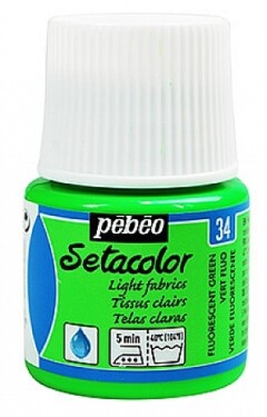 Pébéo Barva na textil Setacolor Light fabric 45 ml - Fluo Green 34