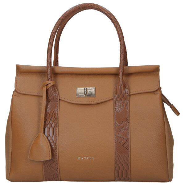 Trendy dámská koženková kabelka Camila, hnědá