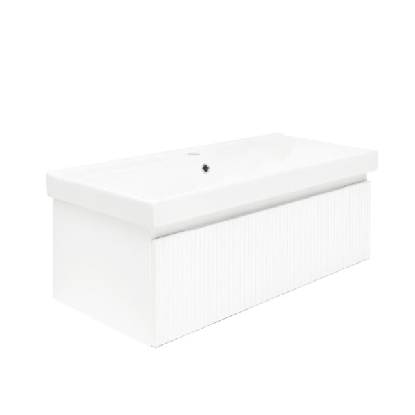 Koupelnová skříňka s umyvadlem SAT Evolution 98x30x44,8 cm bílá mat SATEVO100WMU1 SATEVO100WMU1