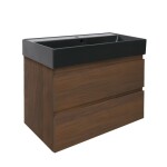 Koupelnová skříňka s umyvadlem SAT B-Way 80x30x45 cm ořech mat BWAY80NUTU4B BWAY80NUTU4B