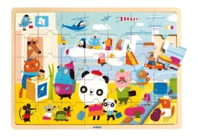 DJECO Dřevěné puzzle Letiště
