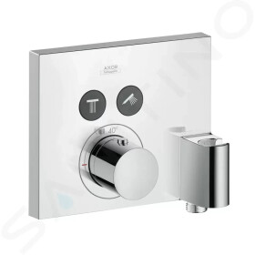 AXOR - ShowerSelect Termostat pod omítku Square pro 2 spotřebiče s jednotkou FixFit a držákem, chrom 36712000