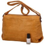 Trendová dámská koženková taška přes rameno Finola, žlutá