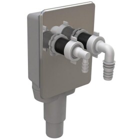 Bruckner - Podomítkový sifon pro pračku a sušičku, DN40/50, nerez lesk 168.345.0