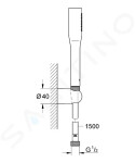 GROHE - Vitalio Get Stick Set sprchové hlavice, držáku a hadice, chrom 27459000