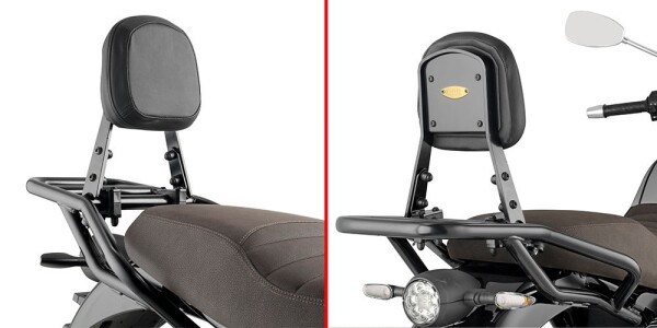 Ts8206B opěrka spolujezdce pro Moto Guzzi V7 850 Stone (21-25), černá