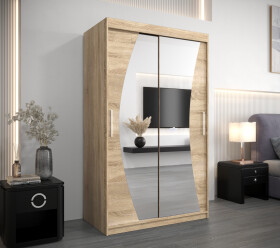 Šatní skříň Abi W0 Barva korpusu: Dub Sonoma, Rozměry: 120 cm, Dveře: Dub sonoma