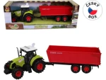 MaDe 07211 - Traktor s přívěsem, se zvukem a světlem, 12,5 x 34,5 cm
