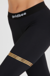 Dámské legíny BeStripe Black&Gold - GoldBee S