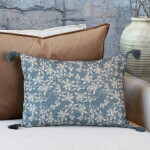 Chic Antique Povlak na polštář Aix Small Leaf Pattern 35 × 50 cm, modrá barva, textil