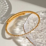 ELENYS Lumina – pozlacený náramek 18K žluté zlato Délka náramku: Průměr 5,2 cm / Pro zápěstí 16-18 cm