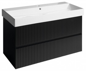 SAPHO - FILENA umyvadlová skříňka 95x51,5x43cm, černá mat strip FID1210BS