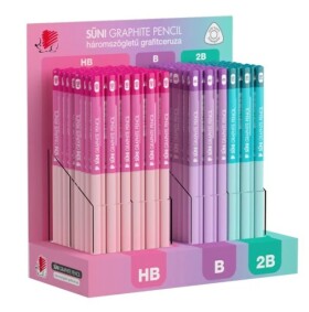 ICO ICO, Ježek, ergonomická grafitová tužka, mix barev a tvrdostí, 1 ks Tvrdost tužek: B Fialová