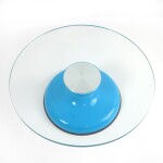 Cake star Otočný stojan skleněný modrý 30cm