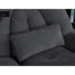 Polohovací křeslo, elektrické zabudované ovládání, šedá, látka, TV-7081 GREY2