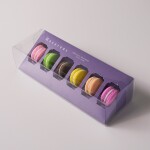 Cake star Elegantní krabička na makronky fialová 23x9,8cm na 6ks balení 20ks