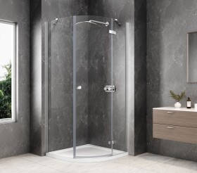 POLYSAN - GLOBE CHROME čtvrtkruhový sprchový kout 900x900, čiré sklo, pravé GB2690RC