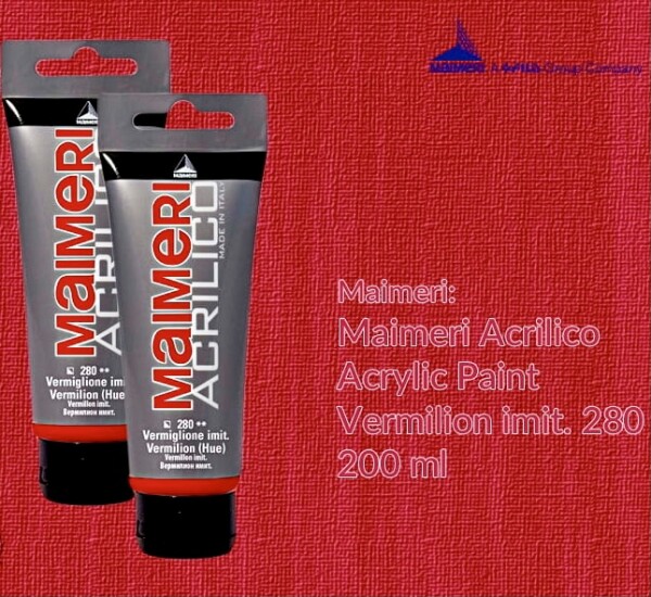 Maimeri Acrilico 200 ml červeň rumělka imitace 280
