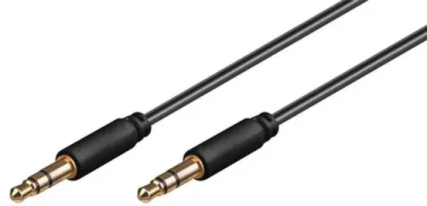 MicroConnect Slim audio kabel 3-pin Jack 3.5mm - Jack 3.5mm 5m černá (AUDLL5)