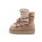 D.Franklin snow boots ladies winter fashion fur insulated brown high dámské 40