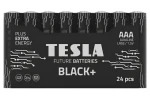 TESLA BLACK+ AAA 24 ks / Alkalická baterie / LR03 / mikrotužková / fólie (14032410)