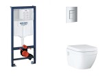 GROHE - Rapid SL Set předstěnové instalace, klozetu, sedátka SoftClose a tlačítka Skate Cosmopolitan, matný chrom SANI11BB2120