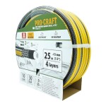 Hadice zahradní 1/2" balení 25m 4-vrstvá černo-žlutá Procraft PR-4KAT1325