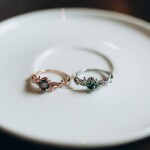 LUNICA Stříbrný prsten MECHOVÝ ACHÁT ROSE GOLD Velikost prstenu: 8 (EU: 57-58) 0687_8
