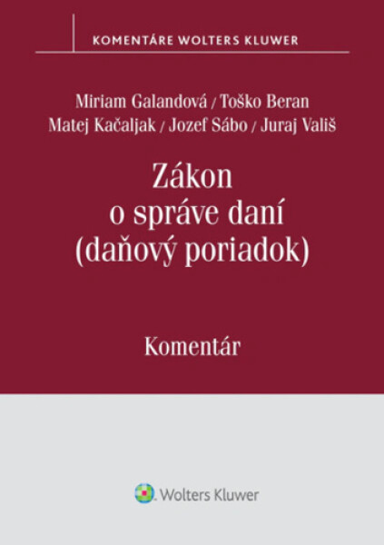 Zákon o správe daní - Matej Kačaljak
