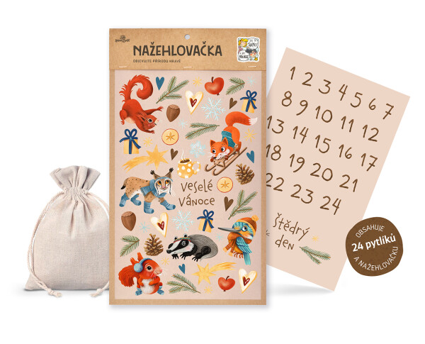 Adventní kalendář - sada pytlíčků (24 ks) + Nažehlovačka L 047