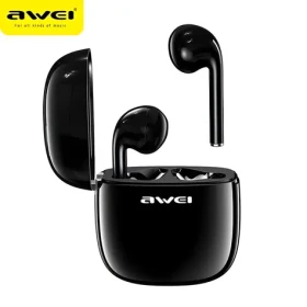 Awei T28 černá / Bezdrátová sluchátka / TWS / mikrofon / Bluetooth 5.0 / IPX4 / dobíjecí pouzdro (T26)
