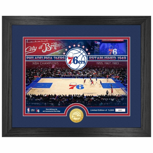 Obraz Philadelphia 76ers NBA 3-Time Champions Bronze Coin