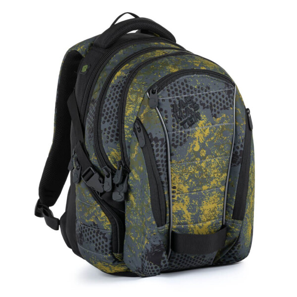 Bagmaster BAG 21 C studentský batoh - khaki zelený Černá 30 l 200113