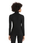 Dámské merino tričko s dlouhým rukávem ICEBREAKER Wmns 200 Oasis LS Half Zip, Black velikost: L